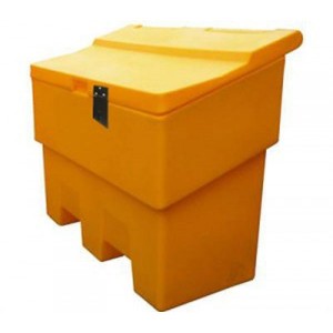 Rock Salt Grit Bin with Hasp + Staple